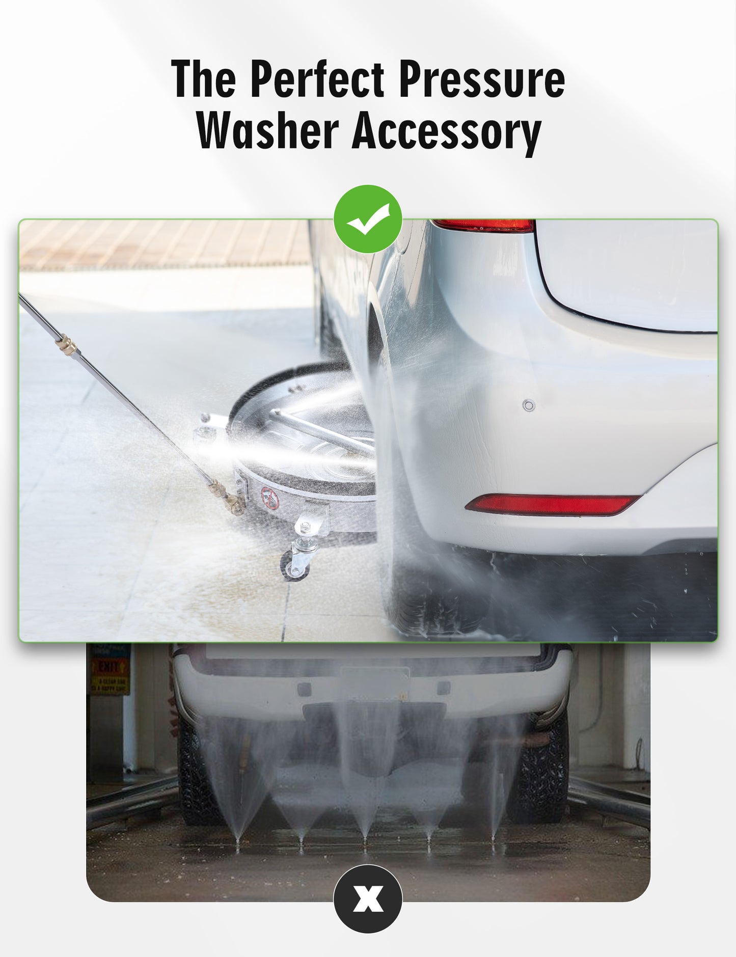 SWIPESMITH 15-Inch Pressure Washer Surface Cleaner